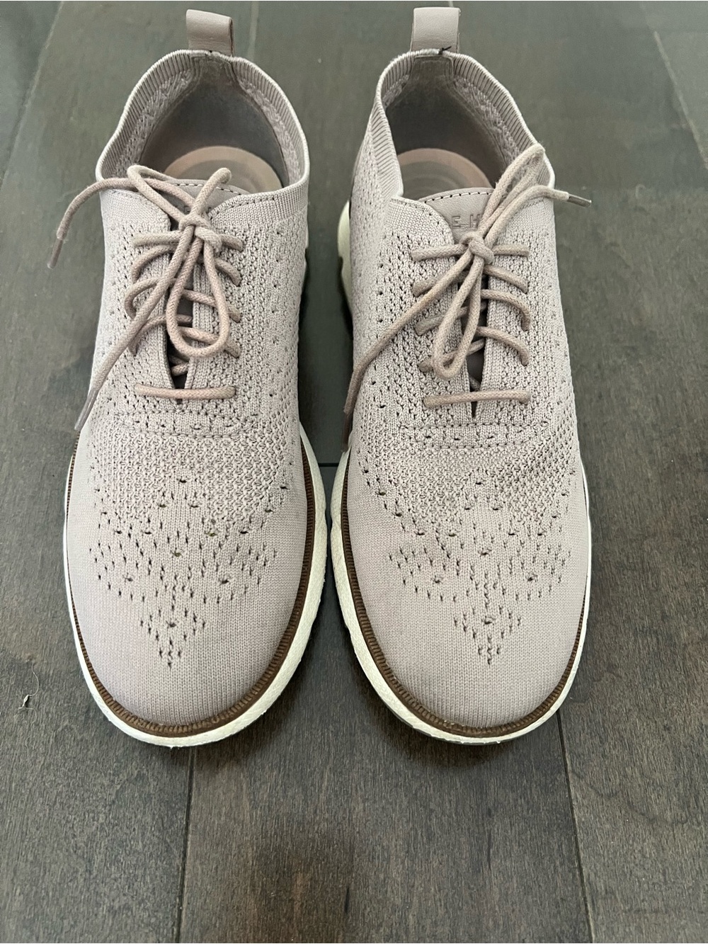 Cole Haan Women's Knit Lace-Up Sneakers in Light Taupe